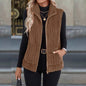 Women's Casual Versatile Lapel Zip Vest Top