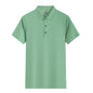 Ice Silk Short Sleeve Men's And Women's Solid Color Business Polo Shirt