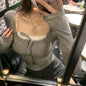 Women's Tied Long Sleeves Bottoming Shirt Inner Wear Blouse