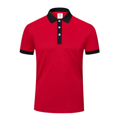 Men's And Women's Business Work Clothes Lapel T-shirt