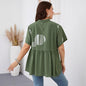 Women's Slim-fit Ruffled Short-sleeved Shirt