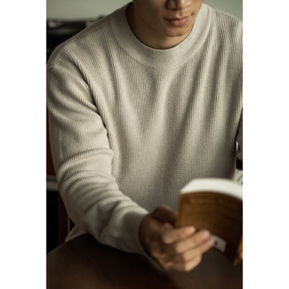 Jacquard Autumn And Winter Crew Neck Pullover Sweater Men