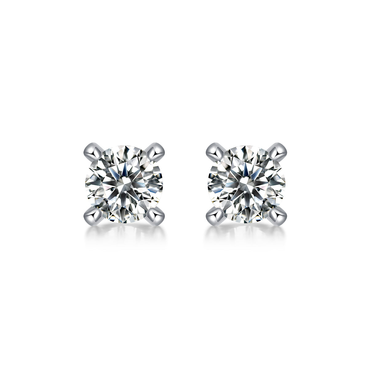 Time Imprint - Earrings Set With 0.5-carat Top-quality Moissanite S925 Silver And Platinum-plated Stud Earrings, A Fashionable And Trendy Accessory, Can Be Tested With A Diamond Pen