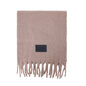 Solid Color Fringe Wool Scarf Women's Thickened Warm Neck Wrap