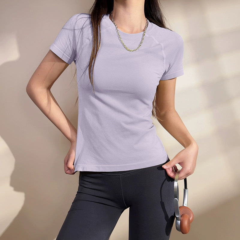 Slim Fit Thin Yoga Wear Short Sleeve Women's Quick-drying Running