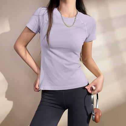 Slim Fit Thin Yoga Wear Short Sleeve Women's Quick-drying Running
