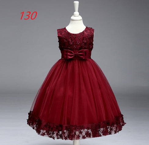 Summer Skirt Kids Girls Princess Tutu Flower Children Wedding Dress Wholesale Show Skirt