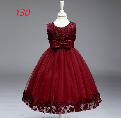 Summer Skirt Kids Girls Princess Tutu Flower Children Wedding Dress Wholesale Show Skirt