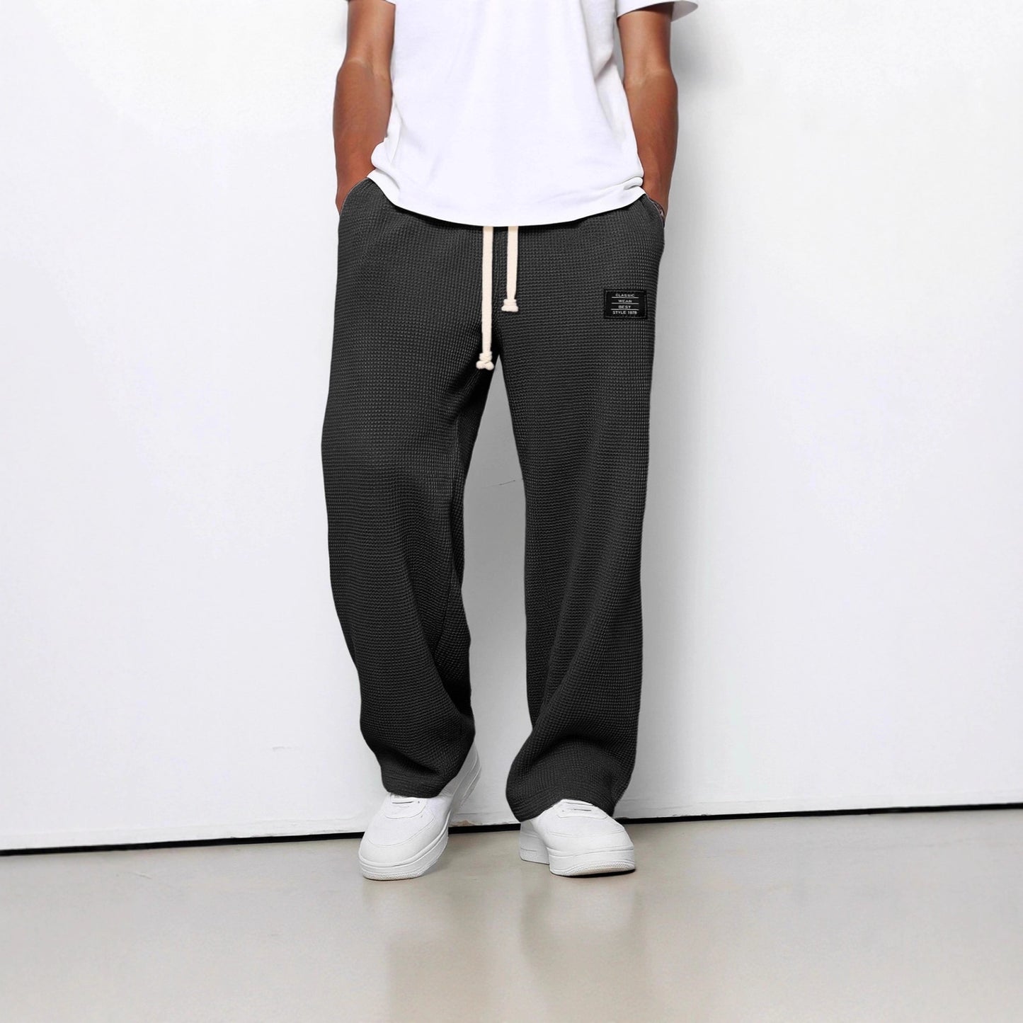 Men's Spring And Autumn Fashion Brand Loose Drooping Straight Exercise Casual Pants