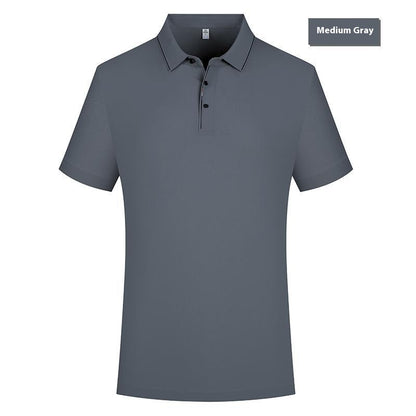 High-end Ice Silk Cool Breathable Light Luxury Temperament Polo Shirt
