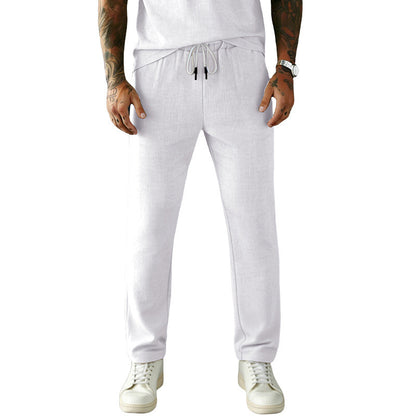 Mens Corduroy Slim Straight-fit Loose-fitting Trousers