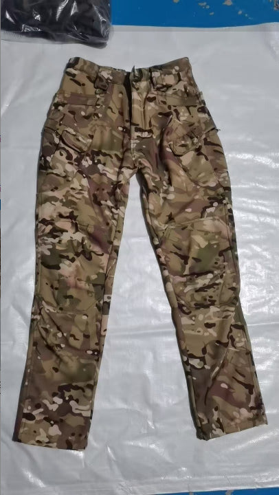 Mens Fleece-Lined Waterproof Tactical Pants For Winter Warmth And Protection