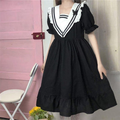Girls' Korean-style Slimming Mid-length A- Line Skirt