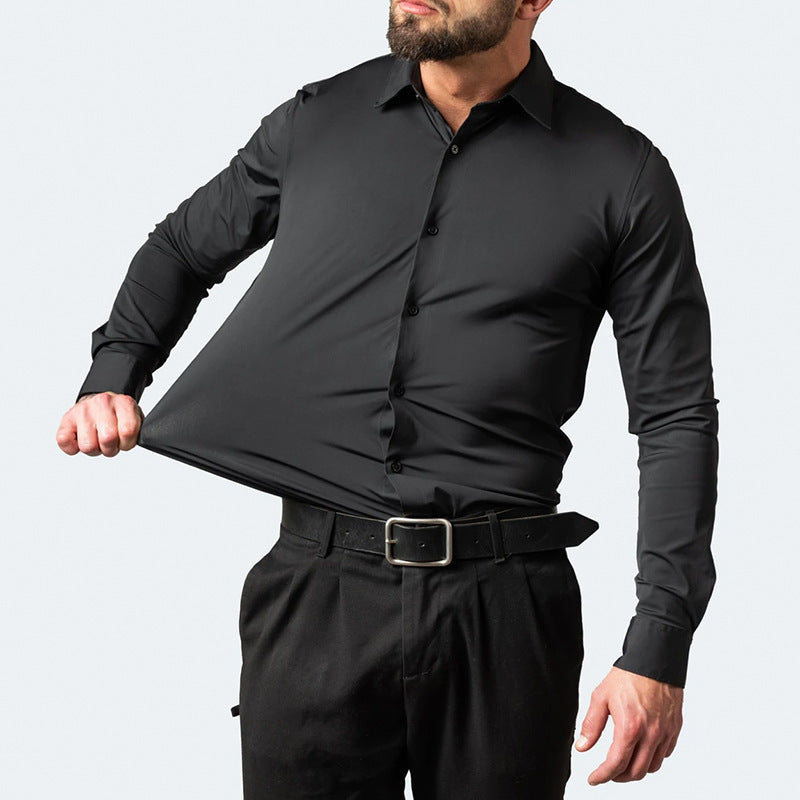 Solid Color Simple Business Thin Lining Shirt