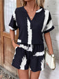 Women's Printed Top And Pants Set