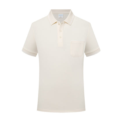Lapel Short Sleeve Polo Shirt Fashion Workwear With Pocket