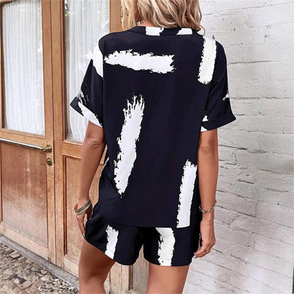 Women's Printed Top And Pants Set