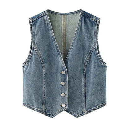 Autumn New Women's Single-breasted V-neck Casual Short Coat