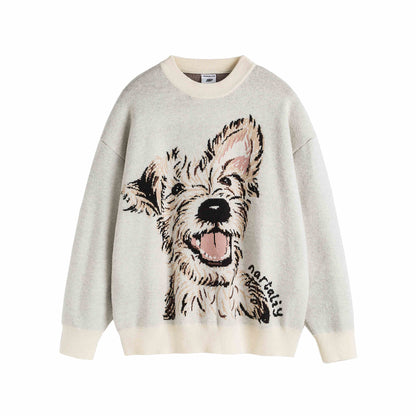 Puppy Sweater Couple Loose And Idle Knitwear