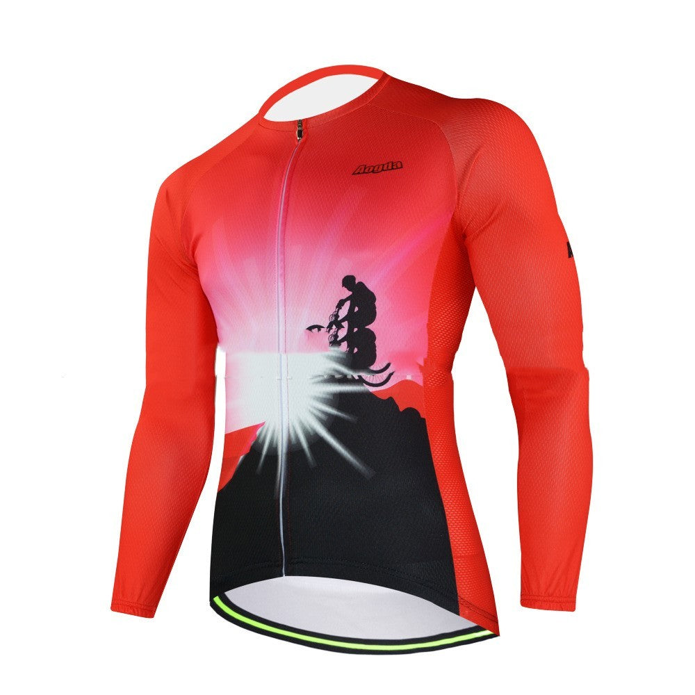 Cycling wear long-sleeved top for bicycles