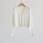 Spring And Summer Fashionable Soft And Comfortable V-neck Short Sweater