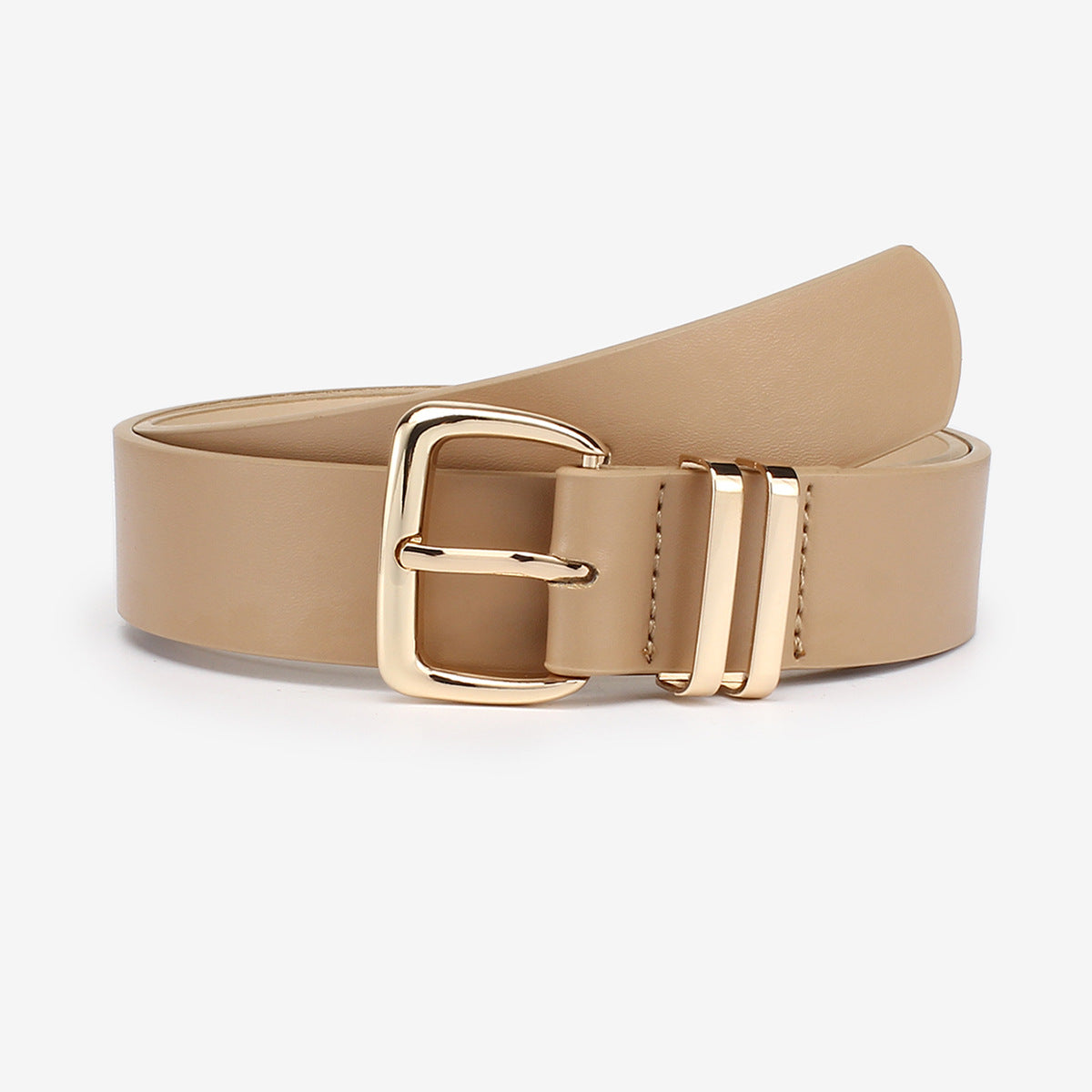 European And American Fashionable Golden Buckle Belt Cross-border
