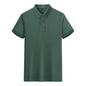 Pure Color Cotton Lapel Short-sleeved T-shirt High-end Work Clothes