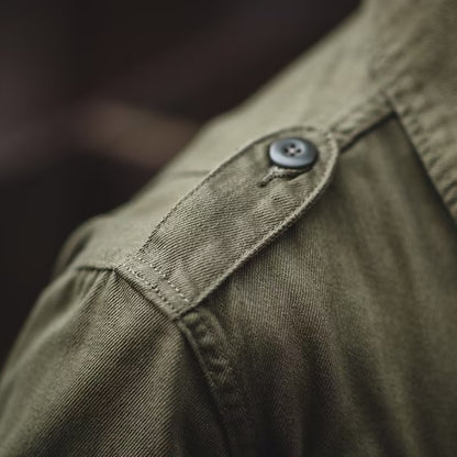American Retro Heavy Washed Overalls Coat