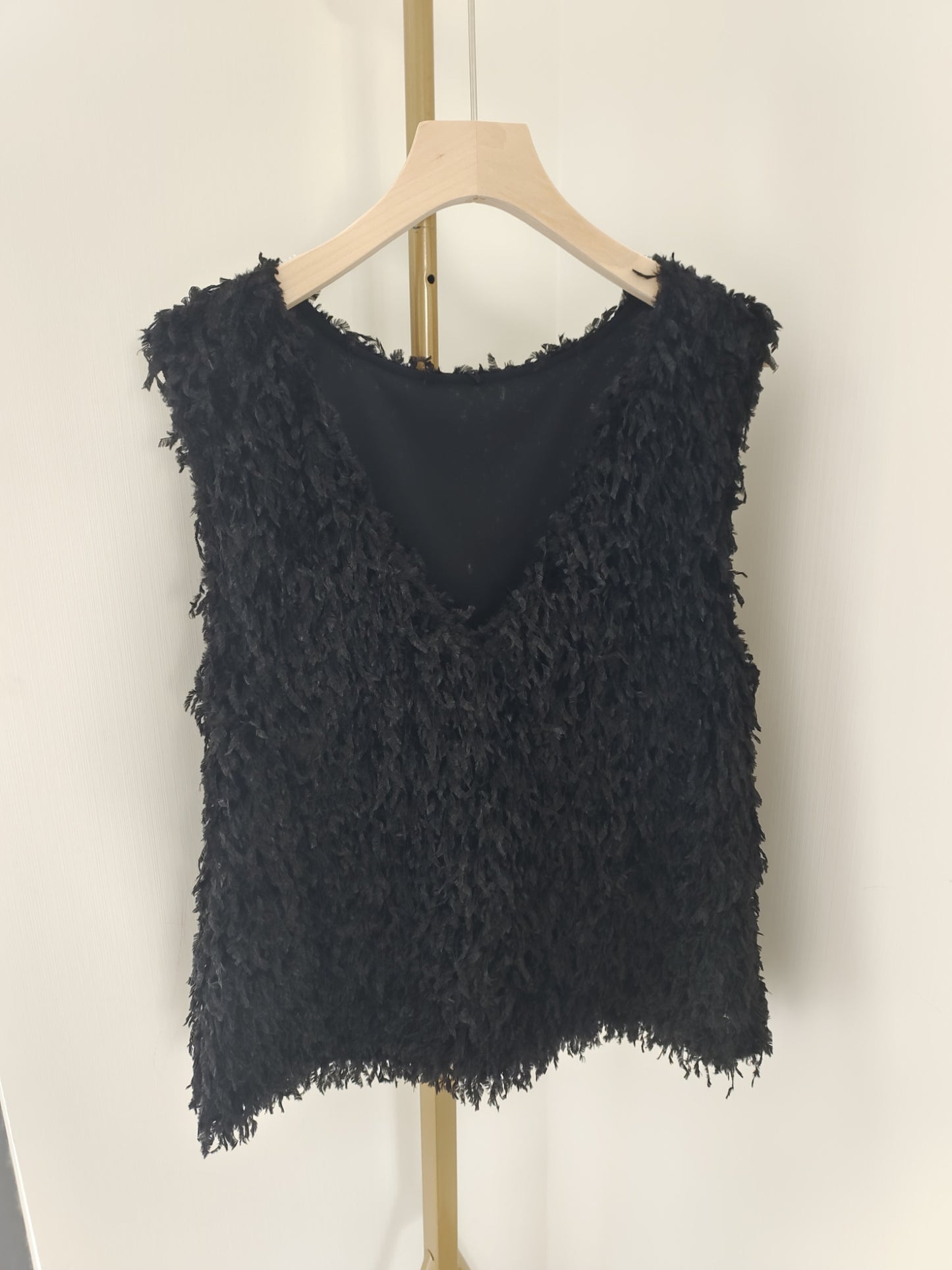 Fashion V-neck Sleeveless Soft Tassel Women's Vest