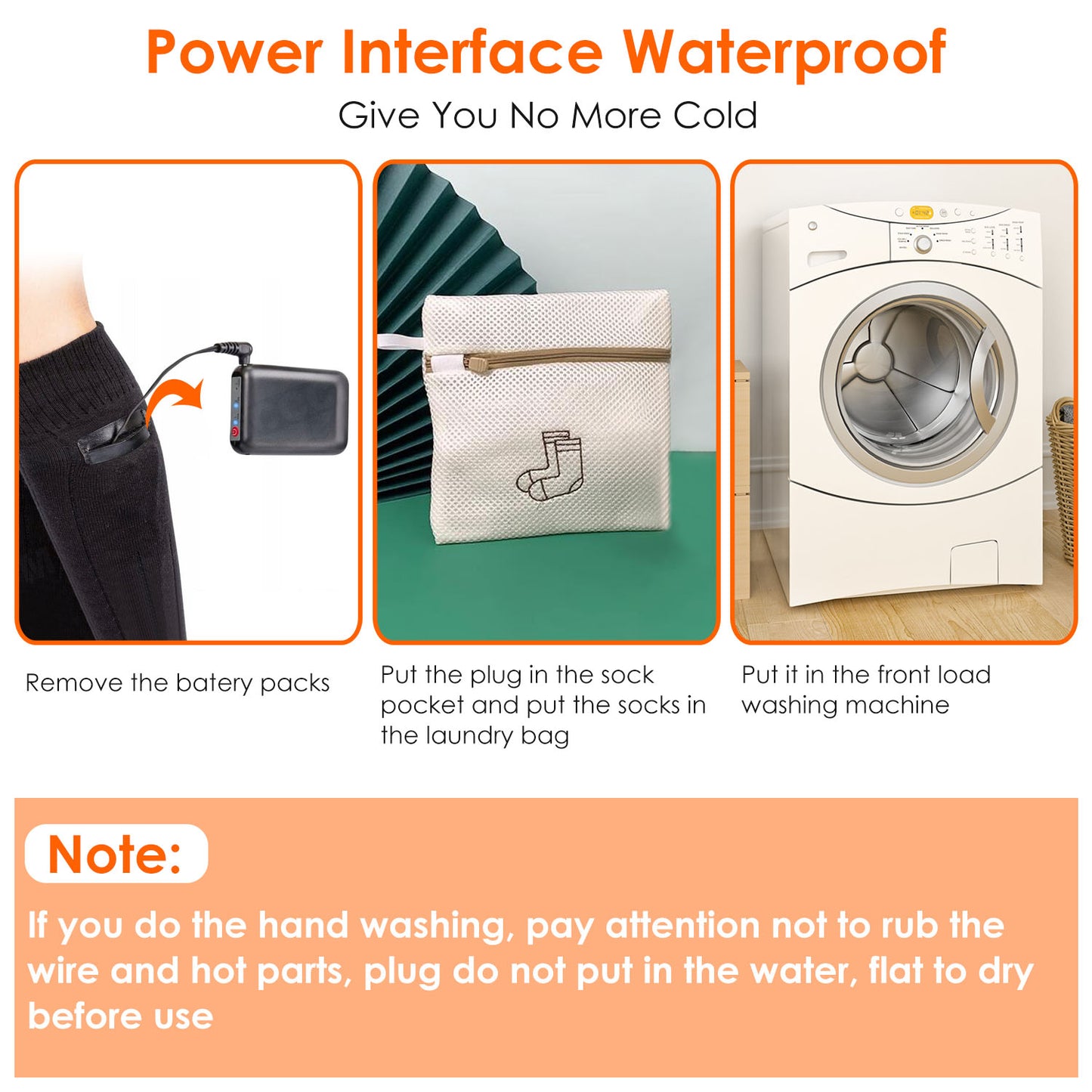 1Pair  Electric Heated Socks For Men Women Battery Powered Heated Socks Rechargeable Feet Warmer With 4 Temperature Levels Indoor Outdoor Machine Washable