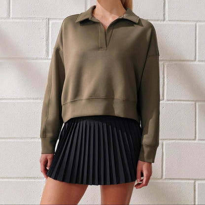 V-neck Pullover Long Sleeve Women's Clothing Fashion Casual Exercise