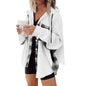 Plaid Casual Hooded Drawstring Coat
