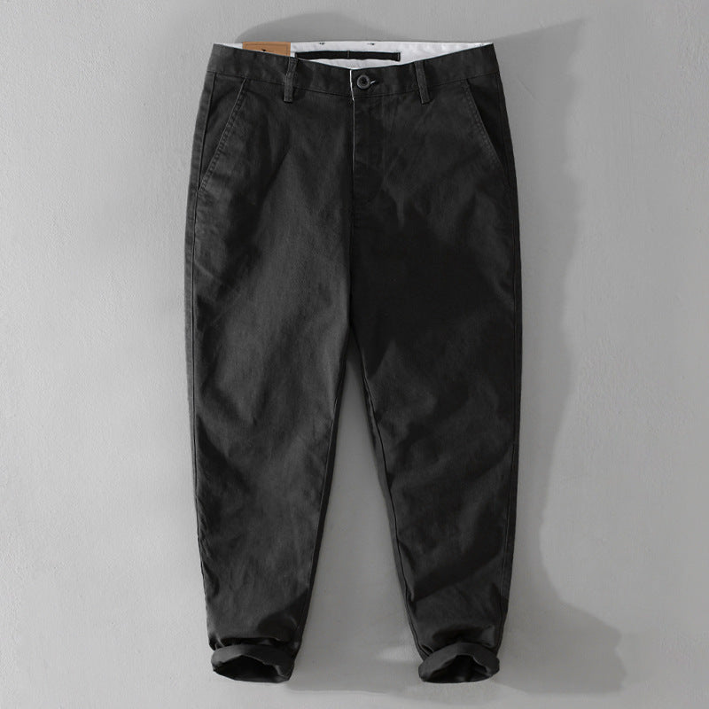Versatile And Comfortable Cotton Business-casual Pants For Young Men