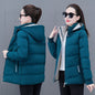 Winter Fleece-lined Thick Middle-aged Mom's Lamb Fleece Hooded Down Cotton Coat For Women