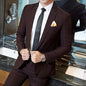 Men's Korean-style Business Suit Slim-fit Plaid Casual Wear