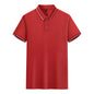 Silk Knitted Men's Short-sleeve Polo Shirt