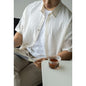 Slightly Wrinkled Light Business Shirt Men's Lapel Short Sleeve Shirt