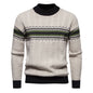 Men's Round Neck Pullover Print Casual Sweater