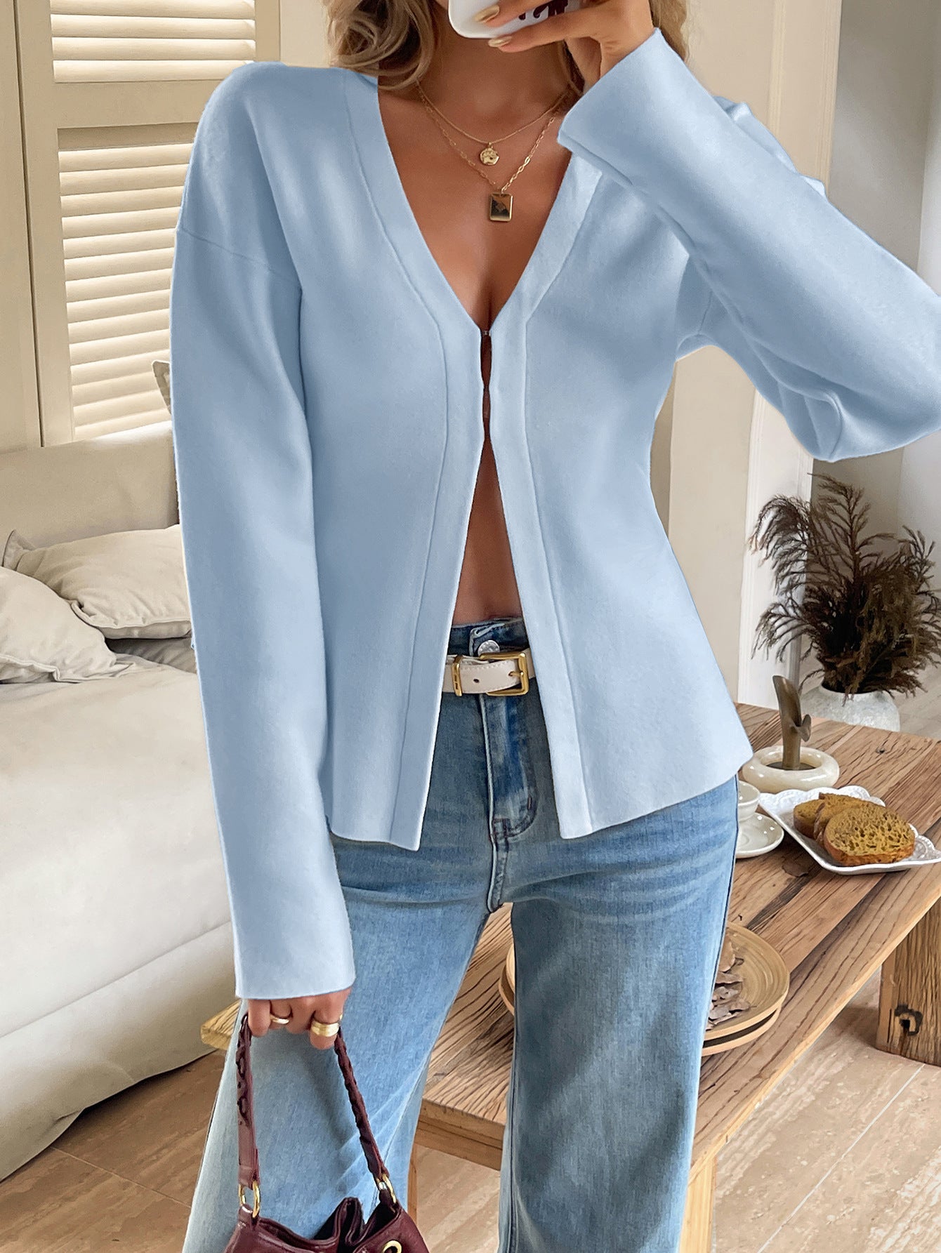 Long Sleeve Vest Women's Sweater