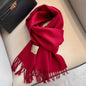 Pure Wool Students Warm-keeping All-matching Tassel Narrow Scarf Couple Wholesale