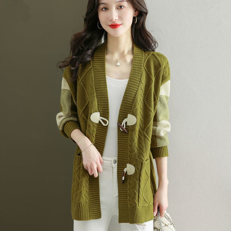 Women's Mid-length Knitted Cardigan Autumn And Winter