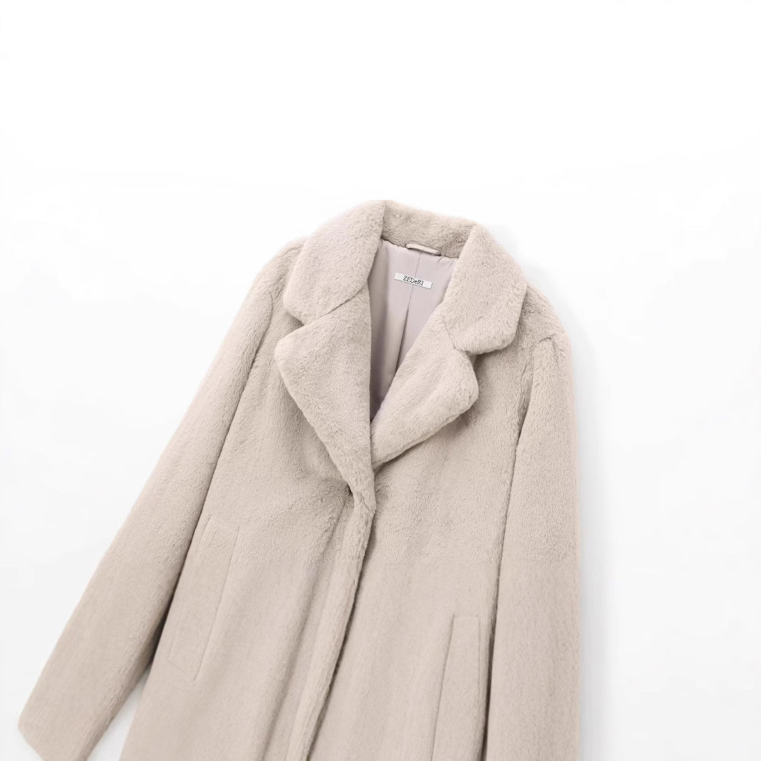 Women's Cross-border Street Fashion Effect Faux Fur Coat Jacket