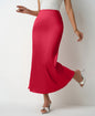 SpringSummer New Slim Satin Midi Skirt