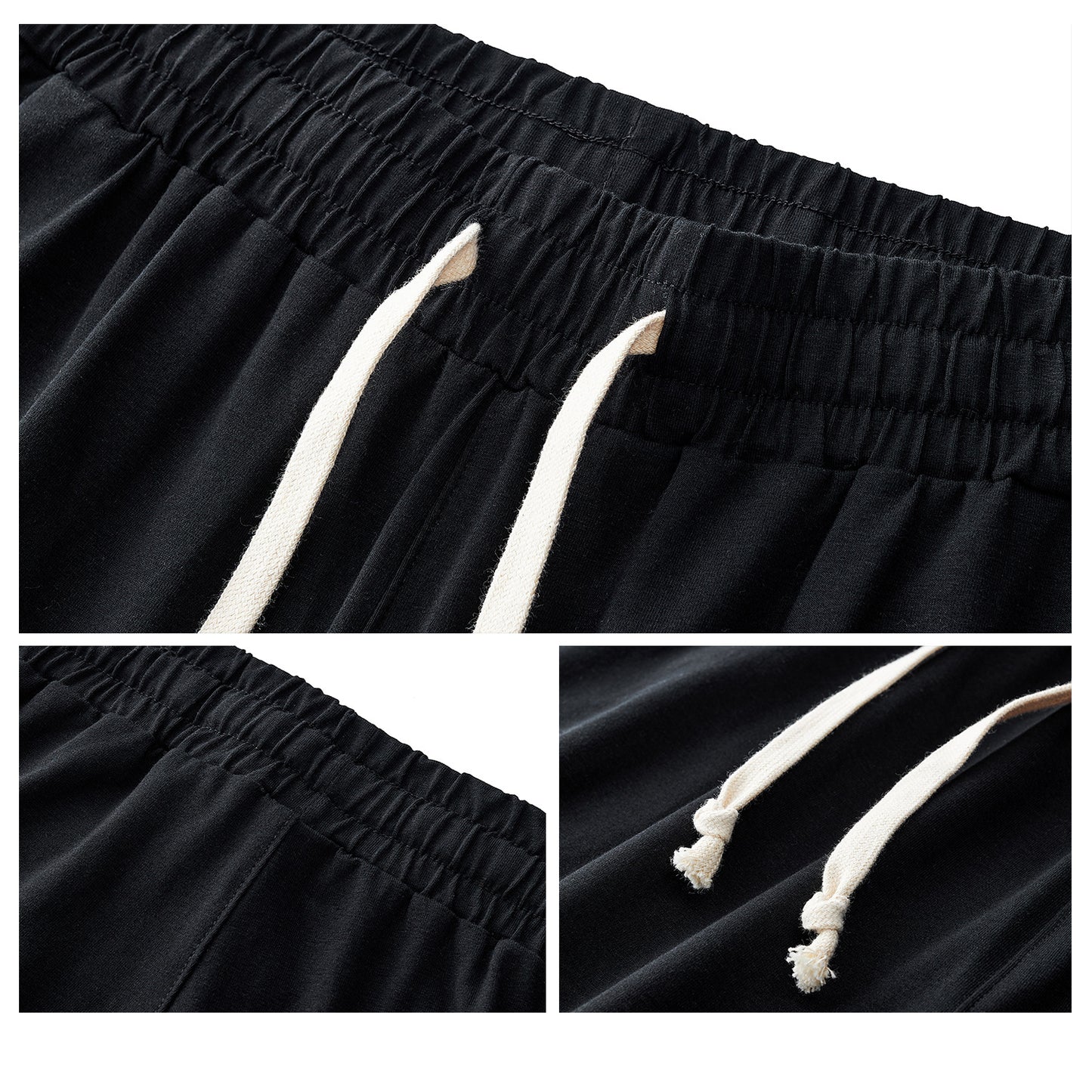 Mens Solid-Color Straight-Leg Lace-Up All-Match Sports Pants For Men