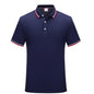 Simple Polo Shirt Short Sleeve Striped Lapel