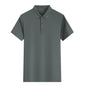 Ice Silk Short Sleeve Men's And Women's Solid Color Business Polo Shirt