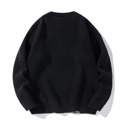 American Versatile And Simple Knitted Sweater With Long Sleeves