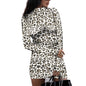 Women's High Neck Sexy Printed Dress