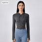 Exercise Yoga Clothes Hooded Waist-controlled Slimming Long Sleeve