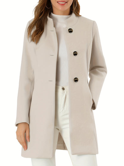 Women's Coat Fashion Casual Solid Color Autumn And Winter